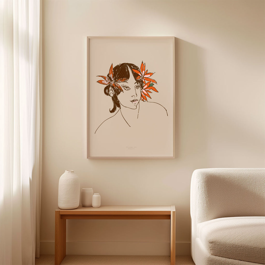 Visage en fleurs