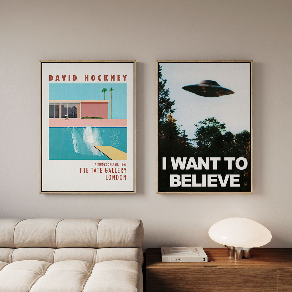 Canvas Print with Floating Frame – David Hockney – A Bigger Splash