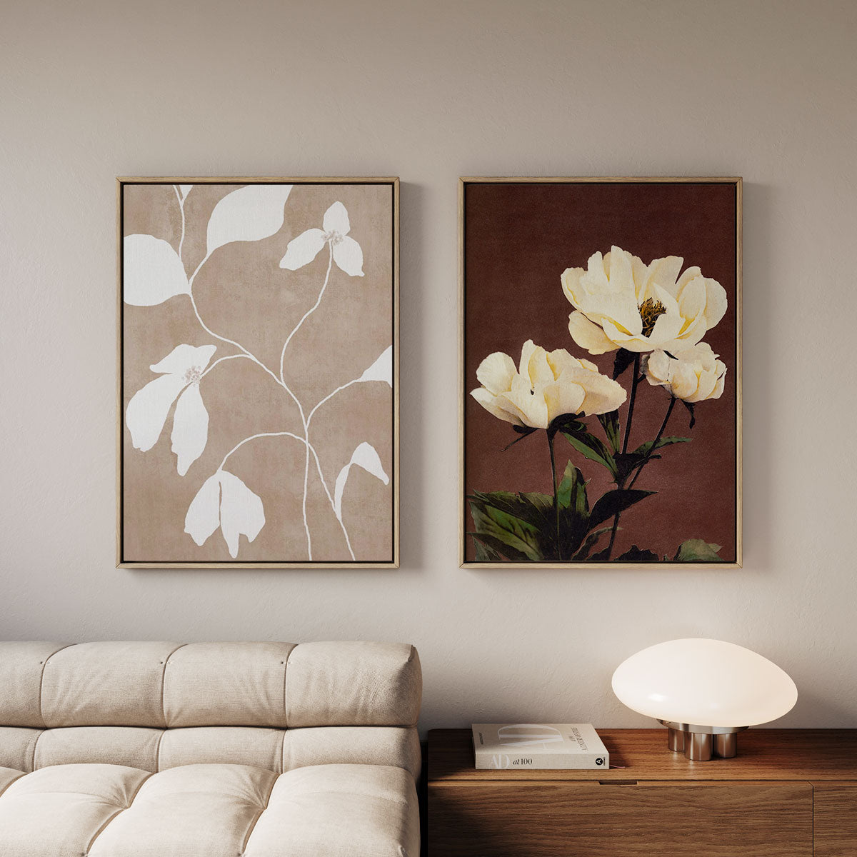 Canvas Print with Floating Frame – Ogawa Kazumasa – Peony
