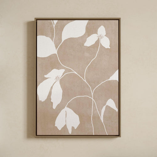 Canvas Print with Floating Frame – Botanical Neutral