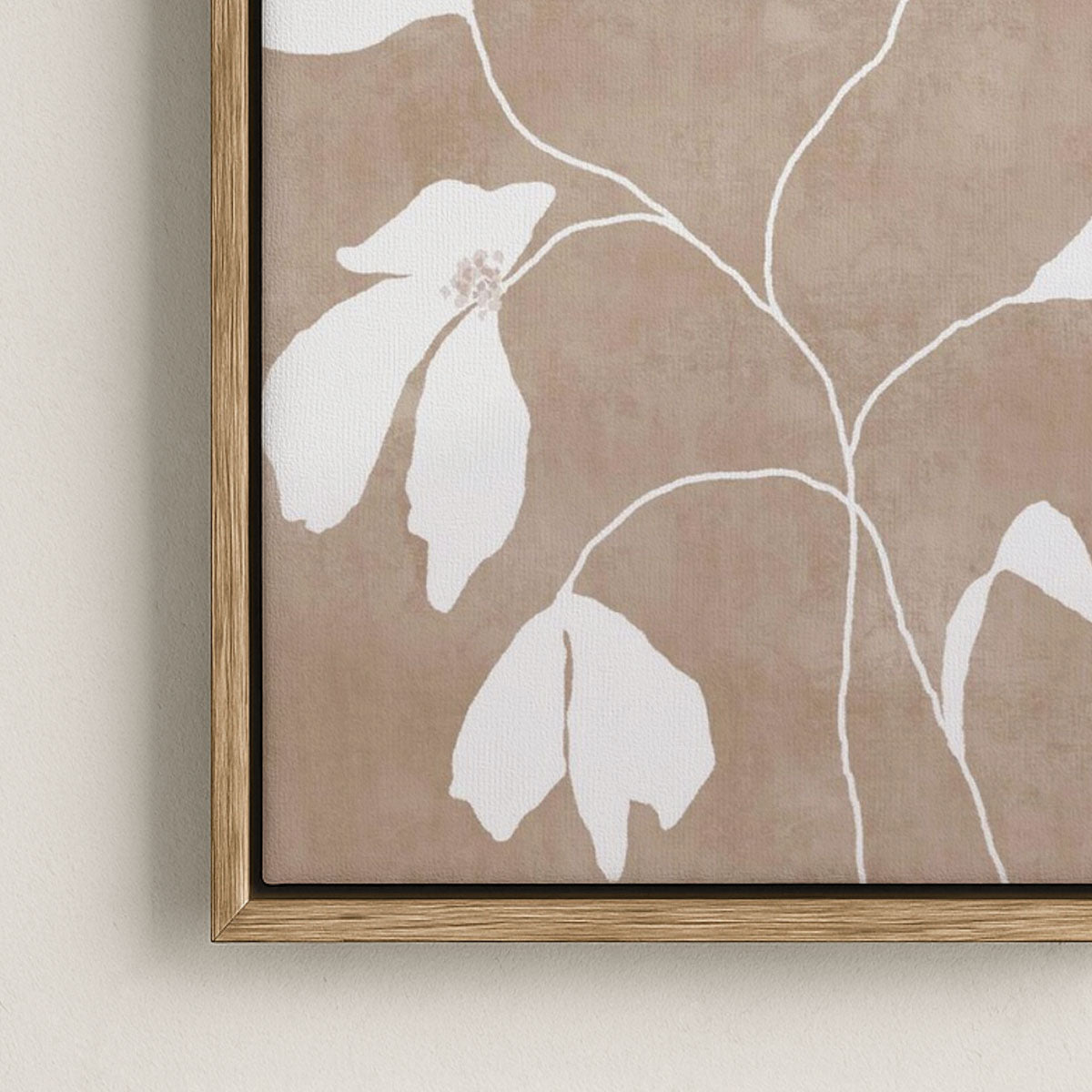 Canvas Print with Floating Frame – Botanical Neutral
