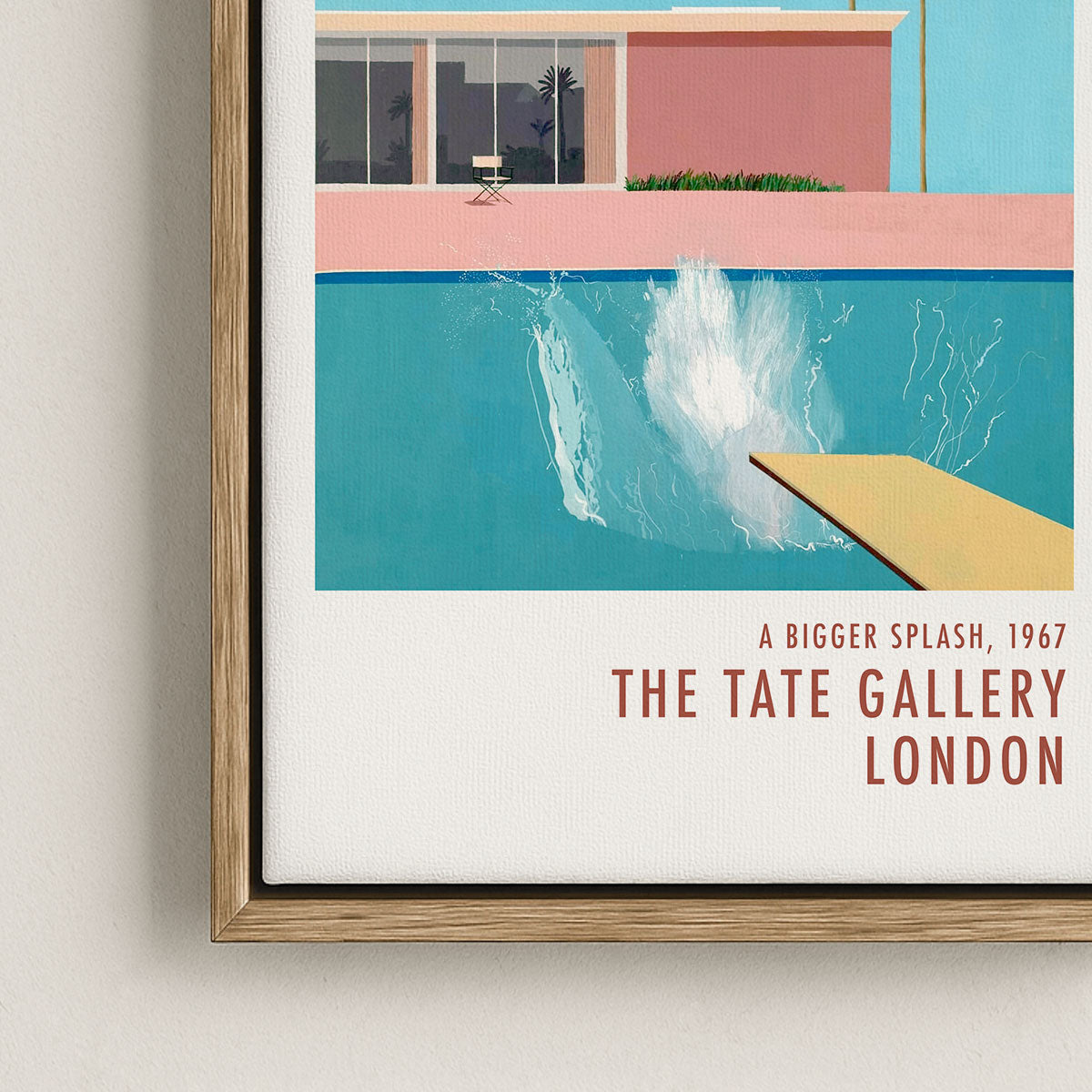 Canvas Print with Floating Frame – David Hockney – A Bigger Splash
