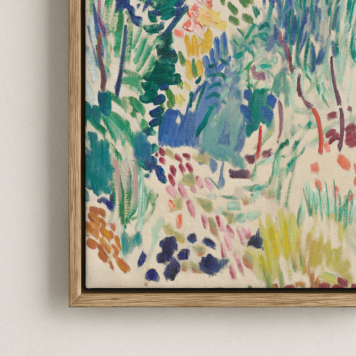 Leinwandbild mit Schattenfugenrahmen – Henri Matisse – Landschaft bei Collioure
