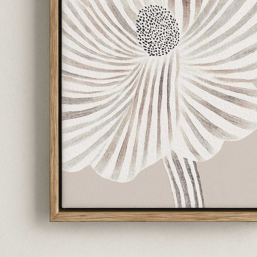 Canvas Print with Floating Frame – Striped Flower