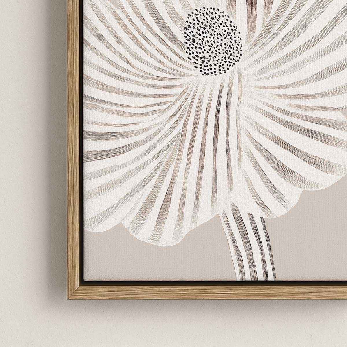 Canvas Print with Floating Frame – Striped Flower