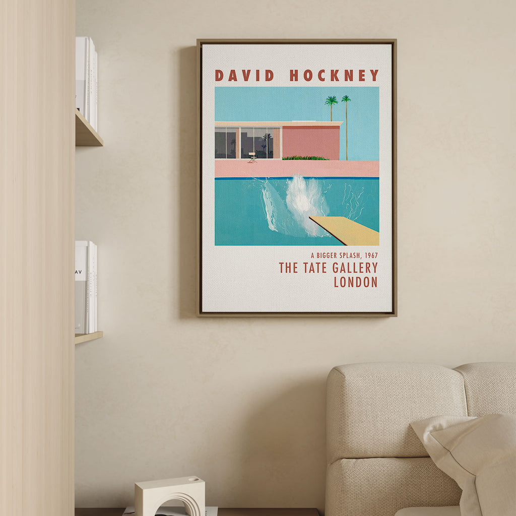 Canvas Print with Floating Frame – David Hockney – A Bigger Splash