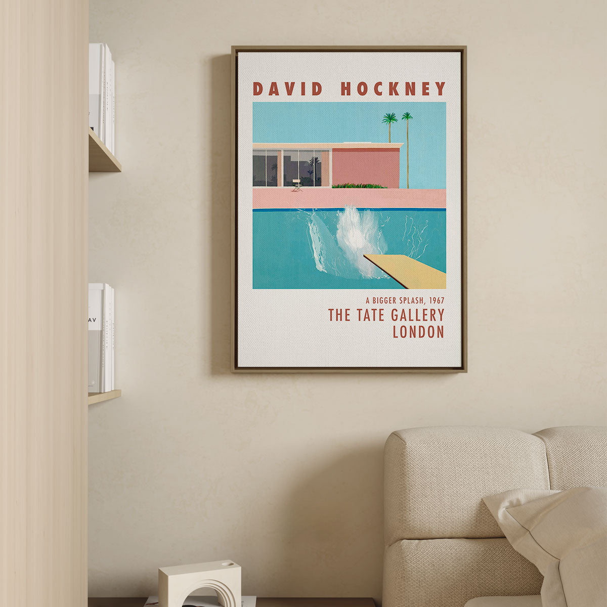 Canvas Print with Floating Frame – David Hockney – A Bigger Splash