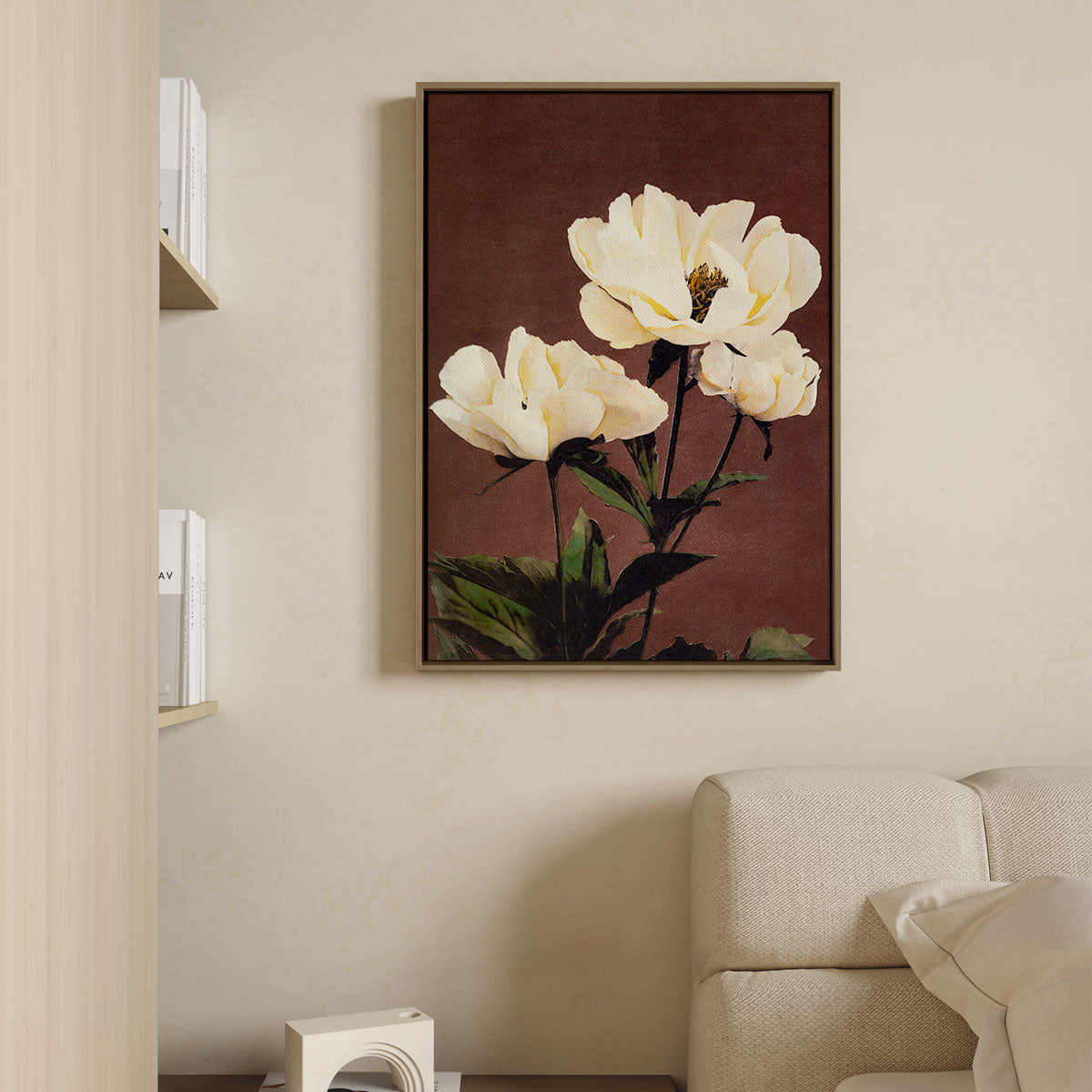 Canvas Print with Floating Frame – Ogawa Kazumasa – Peony