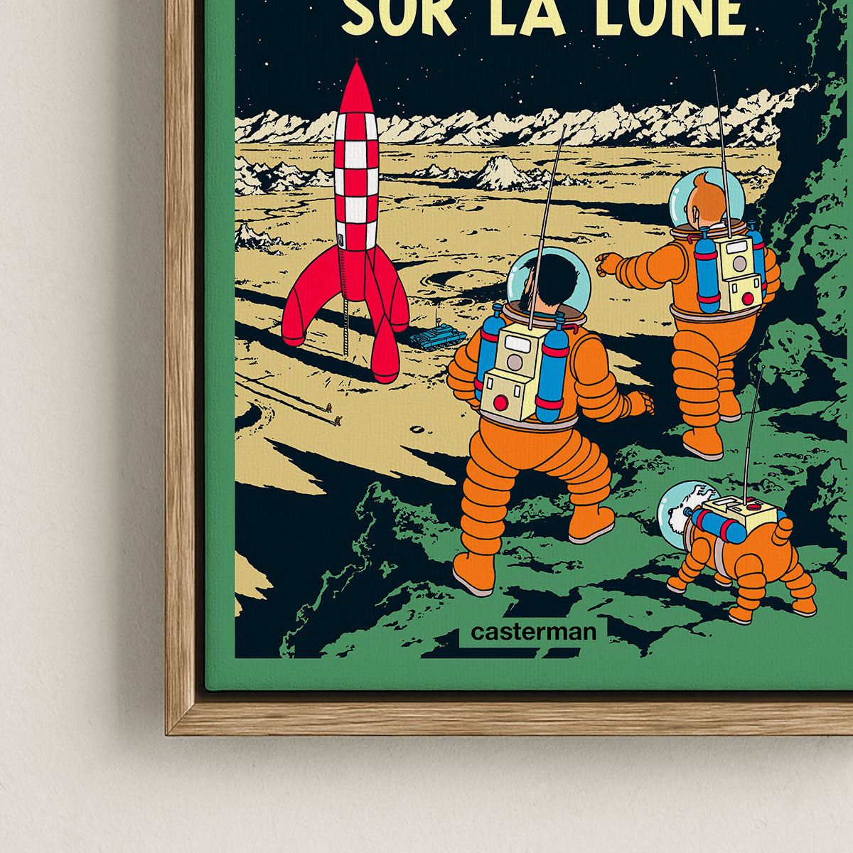 Canvas Print with Floating Frame – Tintin – On a marché sur la Lune