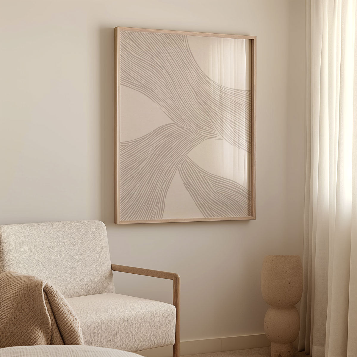 Beige Linien