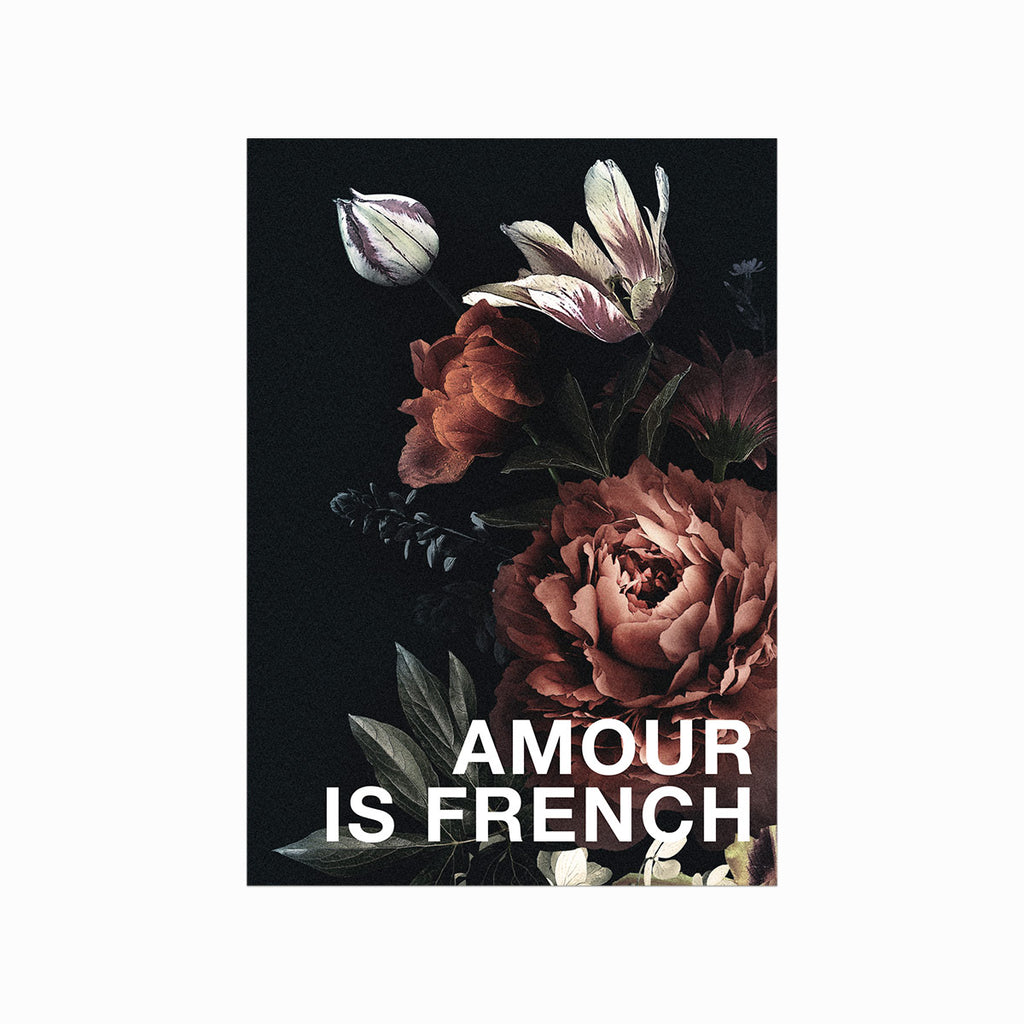 Amour is French art poster