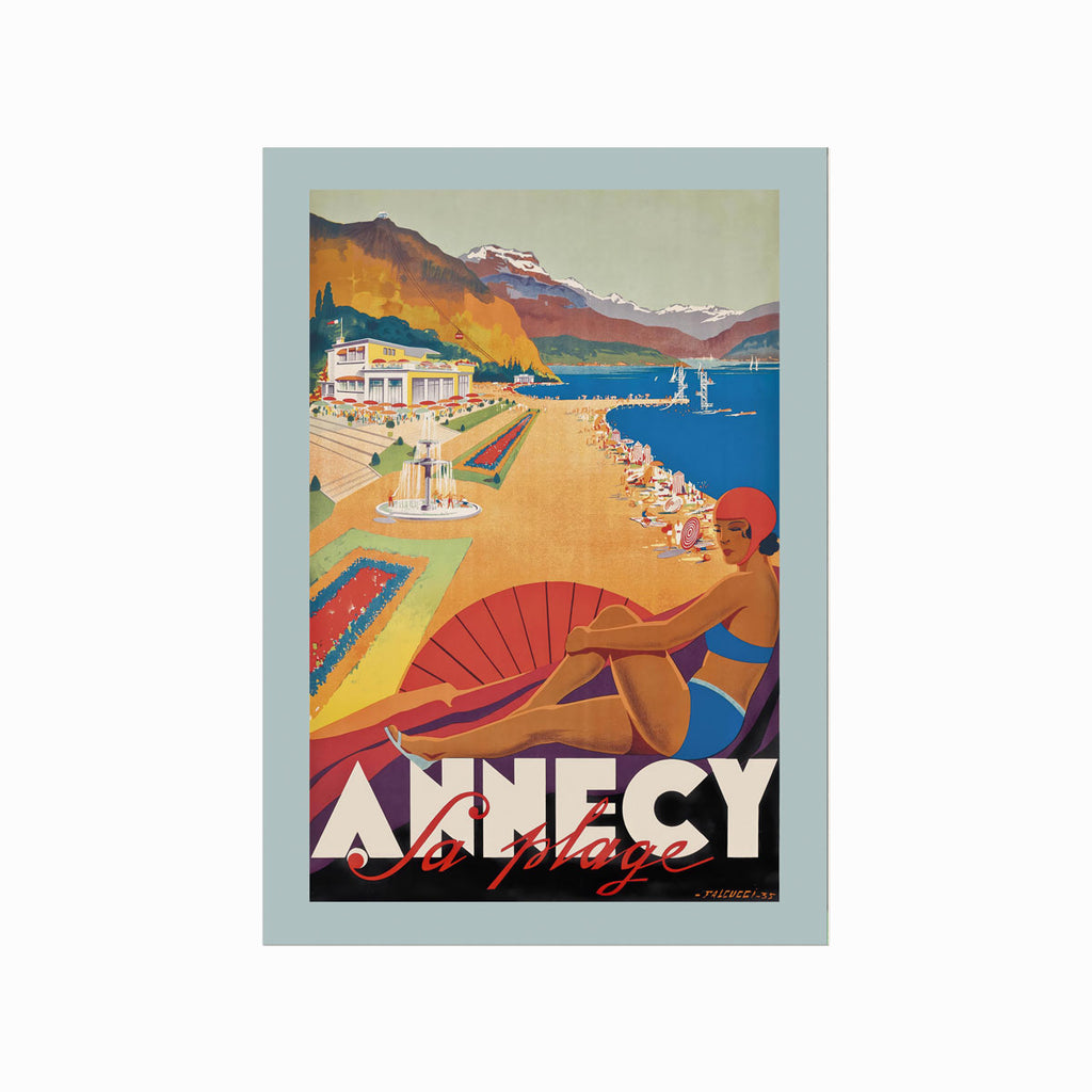 Retro – Annecy (La Plage) art poster