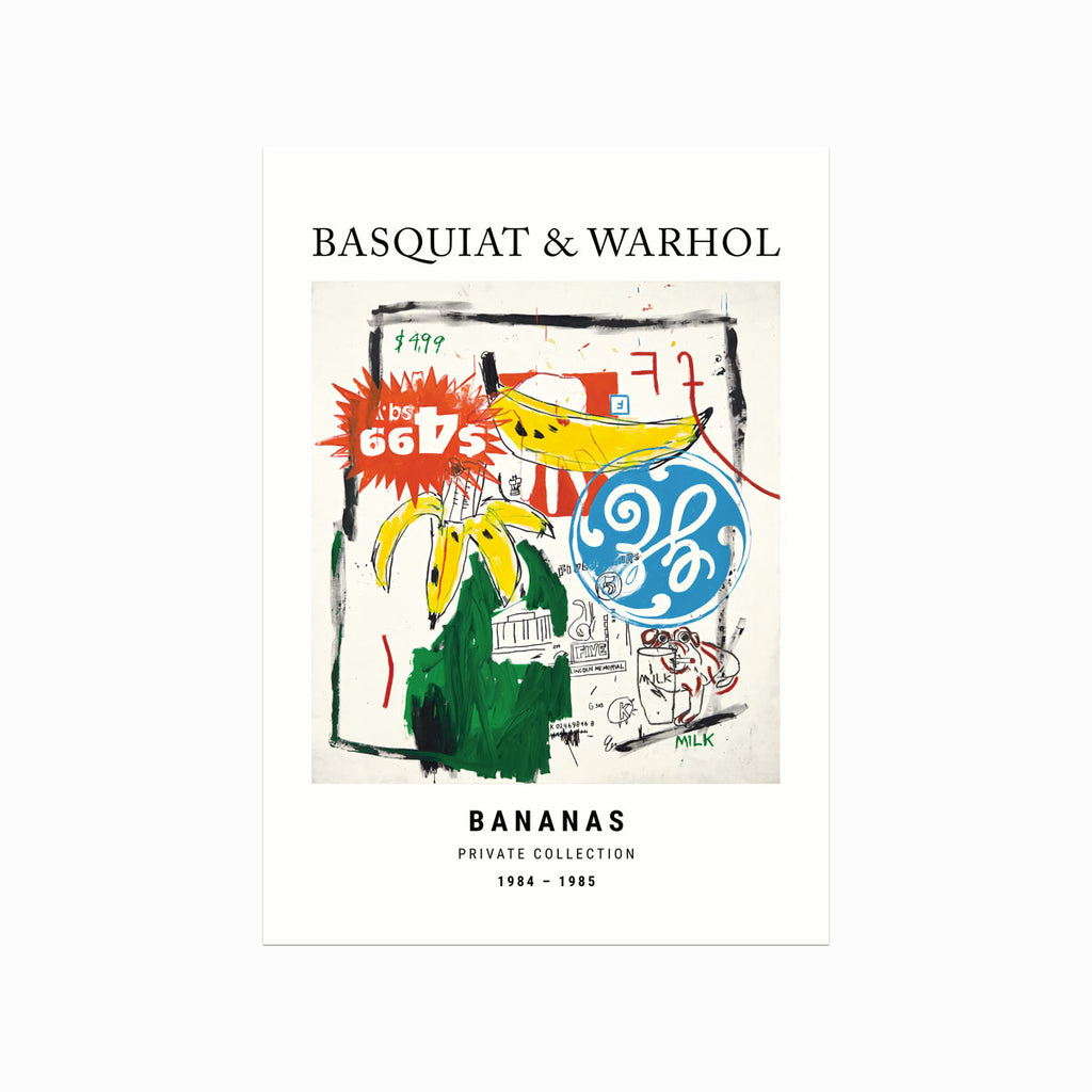 Basquiat and Warhol – Bananas art poster