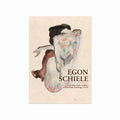 Egon Schiele – Crouching Nude in Shoes and Black Stockings art poster
