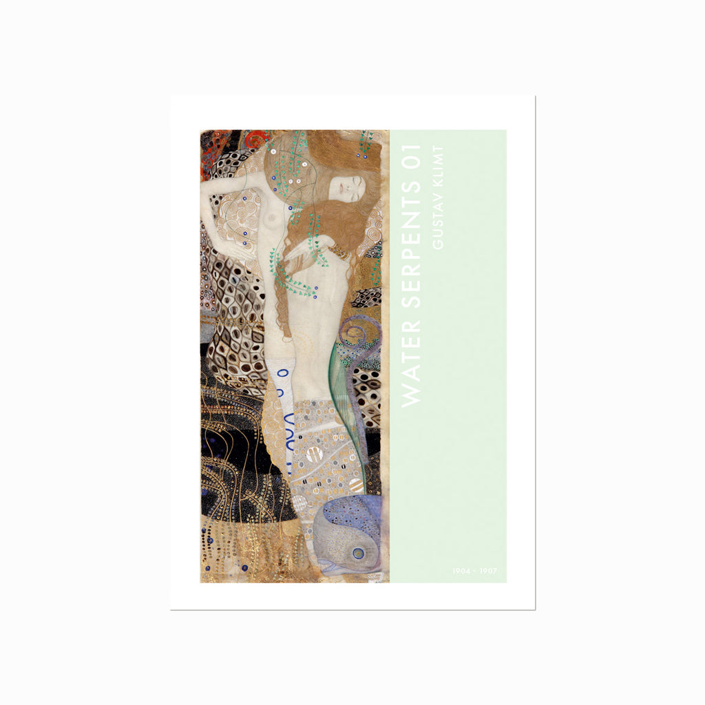 Gustav Klimt – Water Serpents 01 art poster