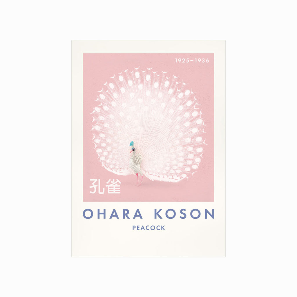 Ohara Koson – Peacock (pink) art poster