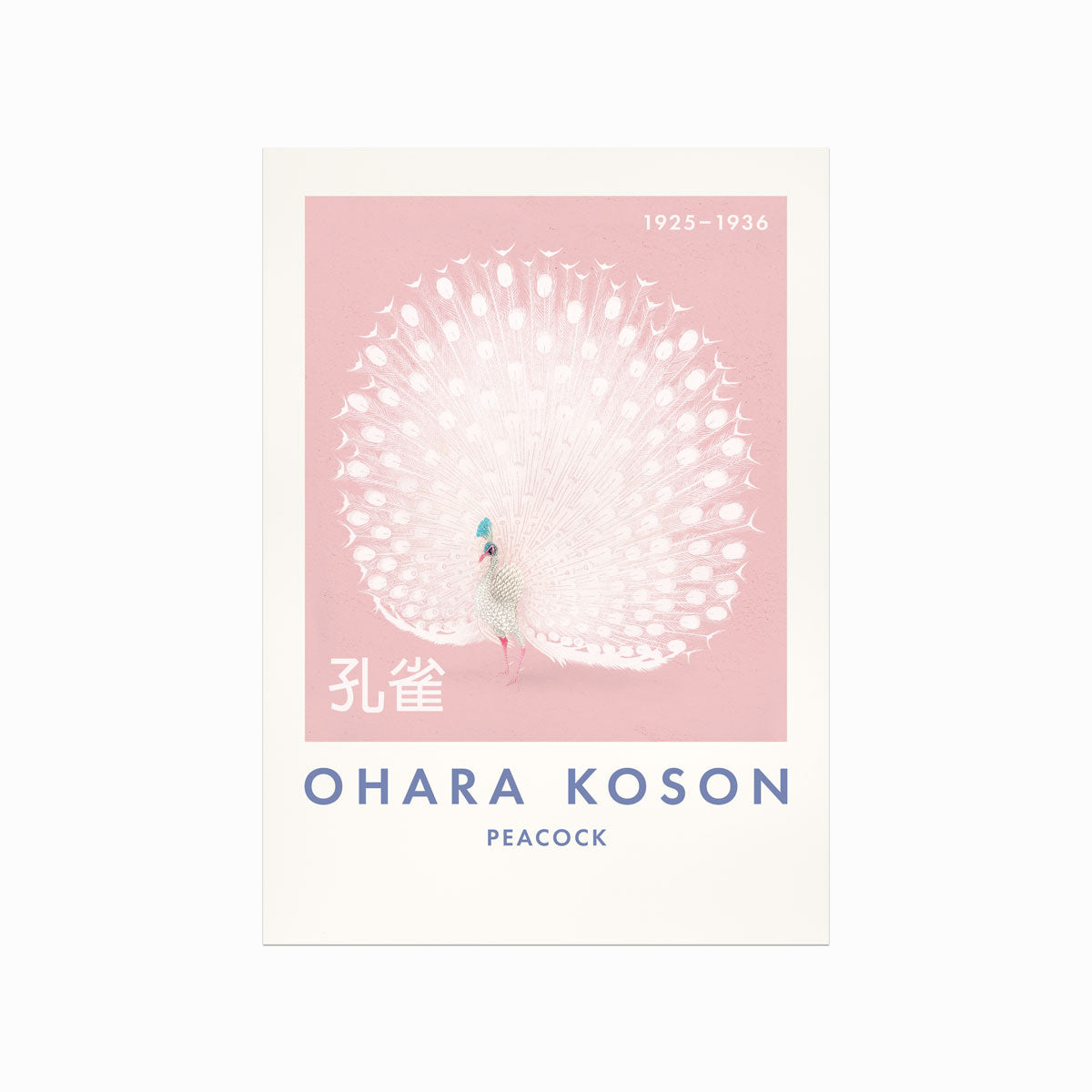 Ohara Koson – Peacock (pink) art poster