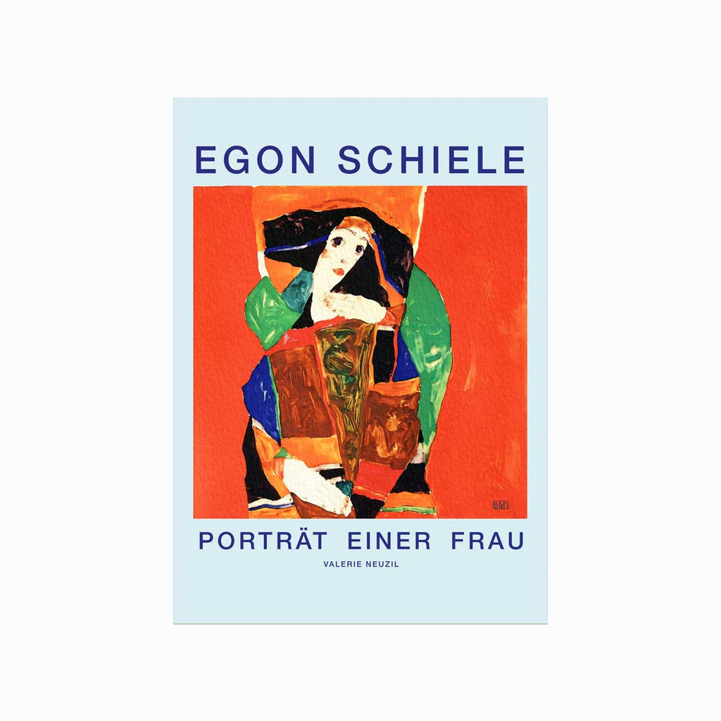 Egon Schiele – Porträt einer Frau art poster