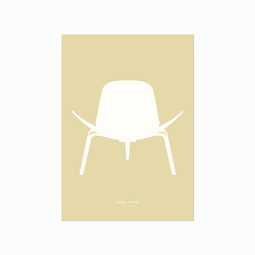 Hans J. Wegner – Shell Chair art poster