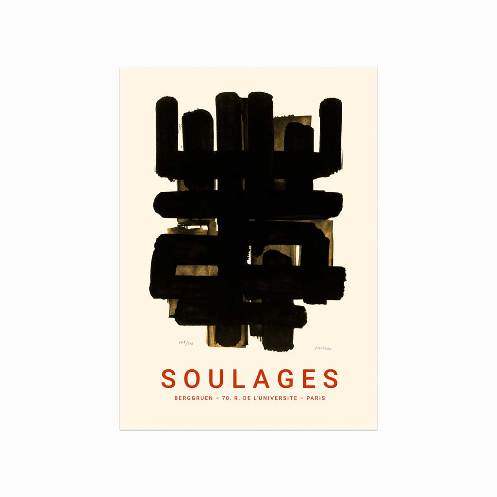 Soulages (Berggruen – Paris) art poster