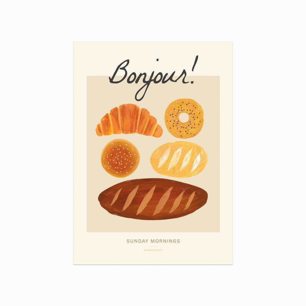 Sunday Mornings (Bread & Buns) art poster