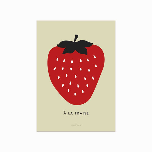 À la fraise art poster