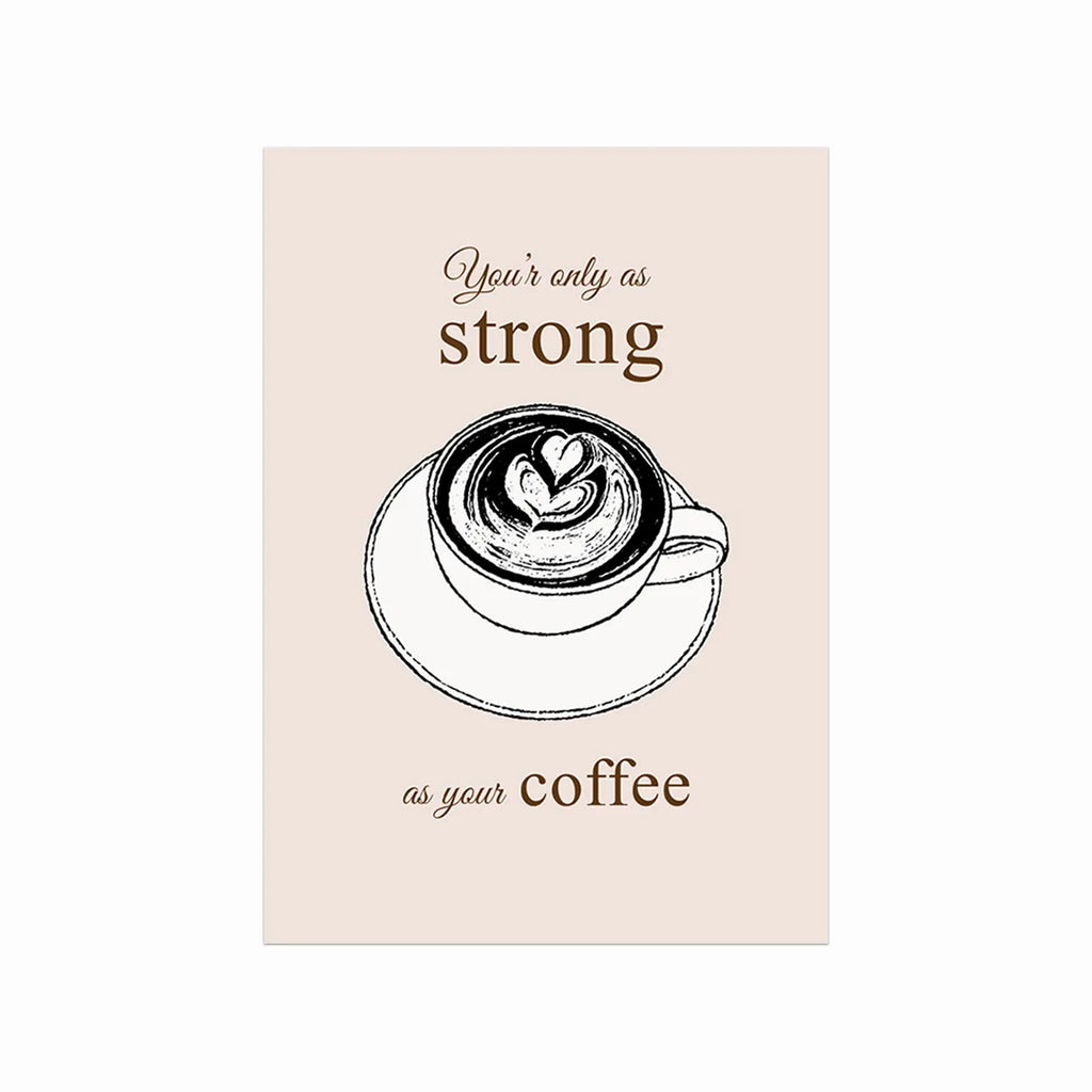 Coffee Poster – As Strong as Your Coffee