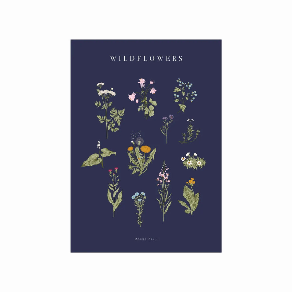 Wildflowers art poster