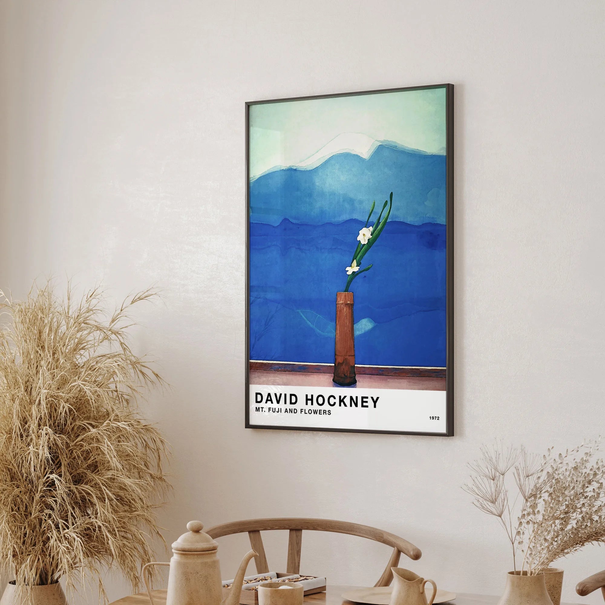 David Hockney – Mount Fuji und Blumen
