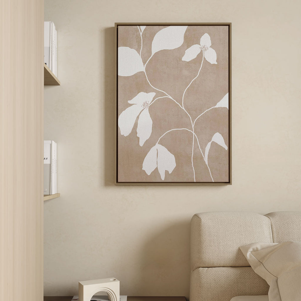 Leinwandbild mit Schattenfugenrahmen – Botanisch Neutral