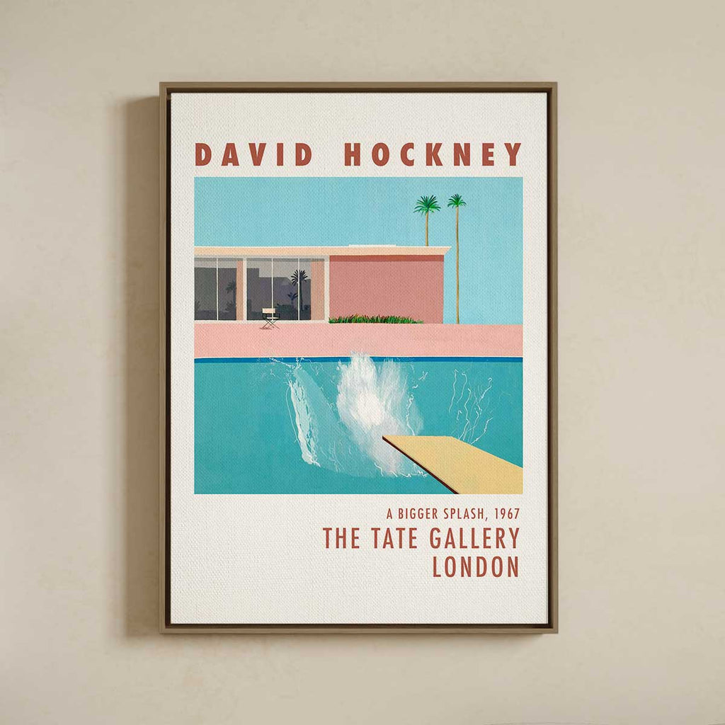 Canvas Print with Floating Frame – David Hockney – A Bigger Splash