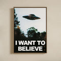 Canvas Print with Floating Frame – I Want to Believe