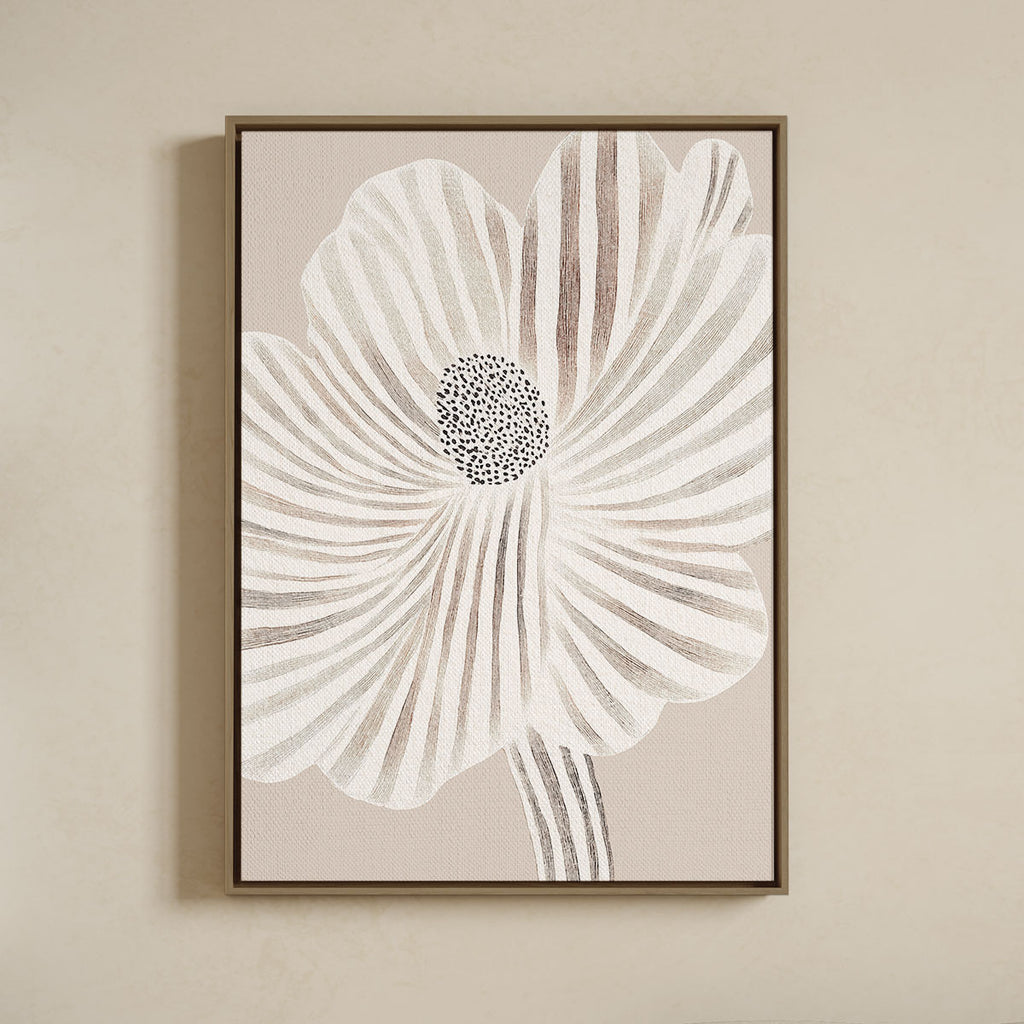 Canvas Print with Floating Frame – Striped Flower