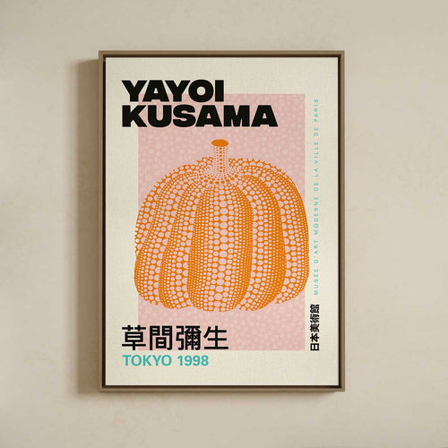 Canvas Print with Floating Frame – Yayoi Kusama – Pumpkin 01