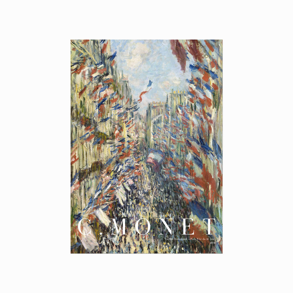 Claude Monet – La Rue Montorgueil art poster
