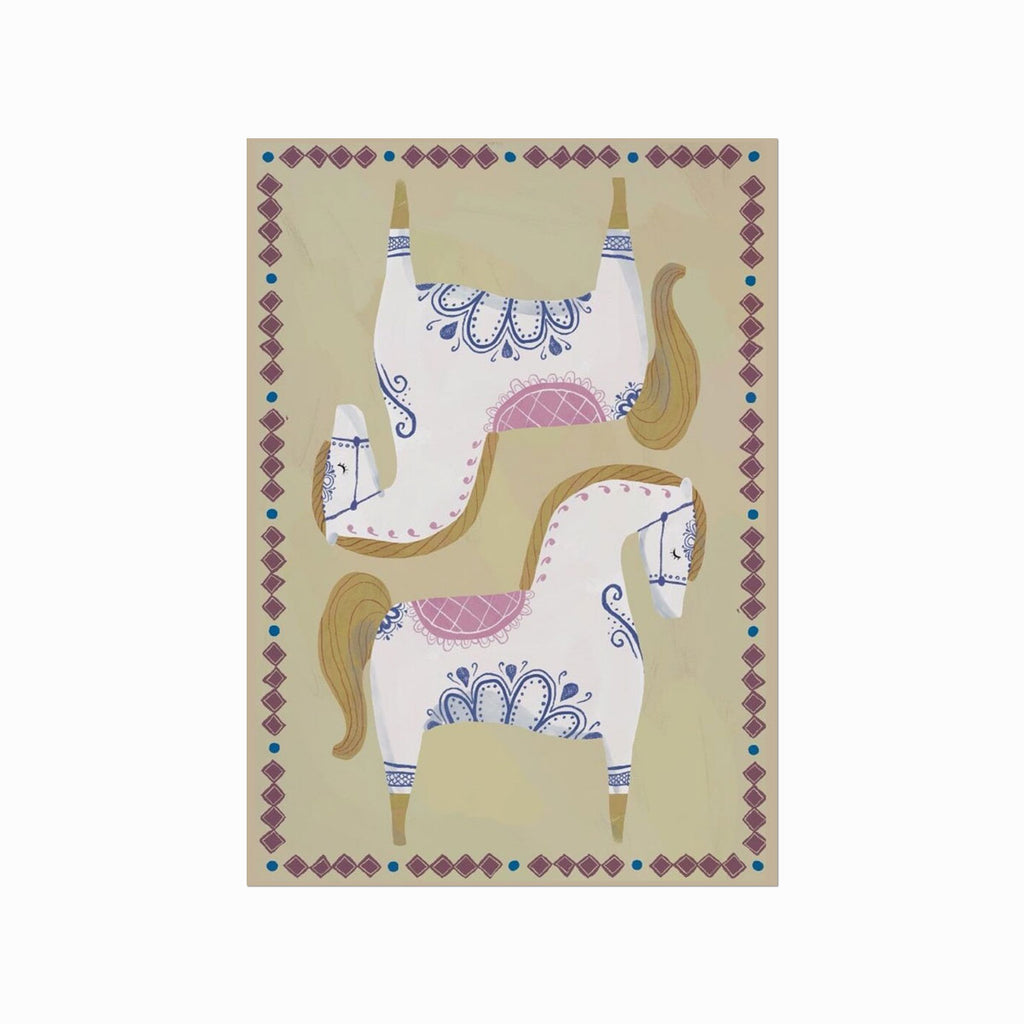 Folklore Horses art poster