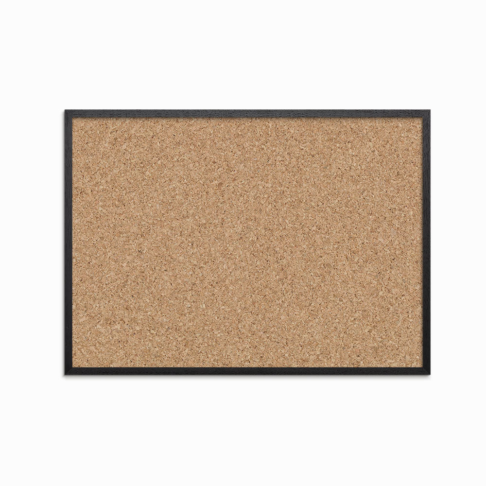 Kork-Memotafel – Schwarzer Holzrahmen