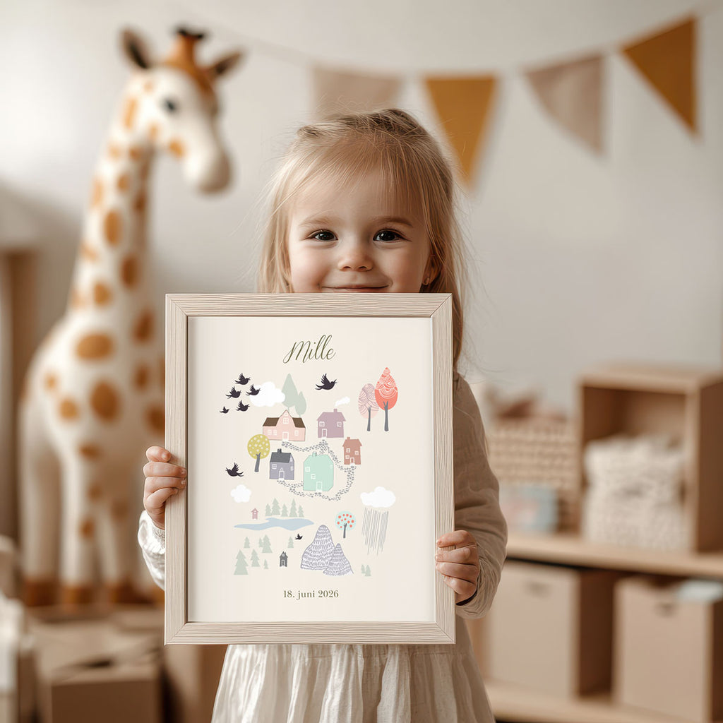 Name Poster – Den lilla staden