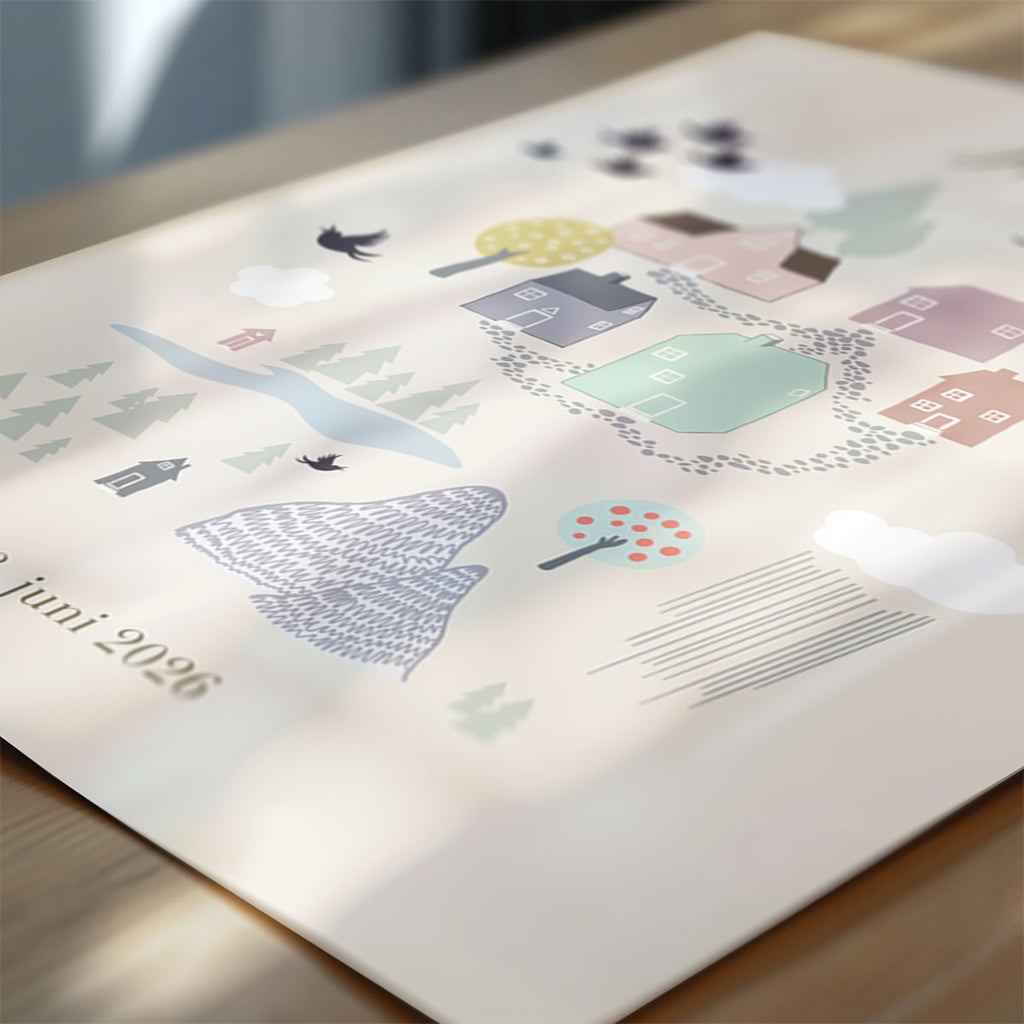 Name Poster – Den lilla staden