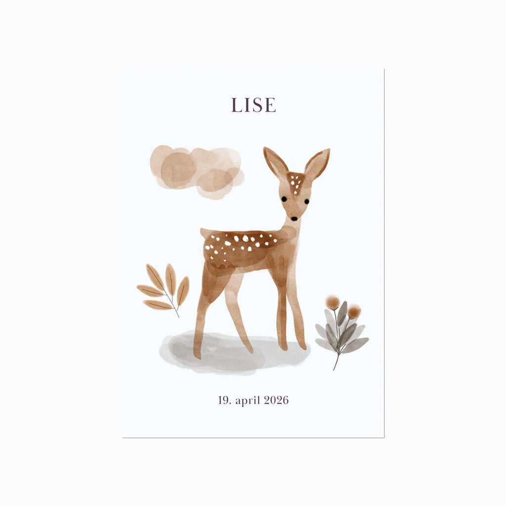 Name Poster – Deer