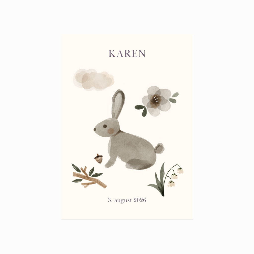 Name Poster – Rabbit