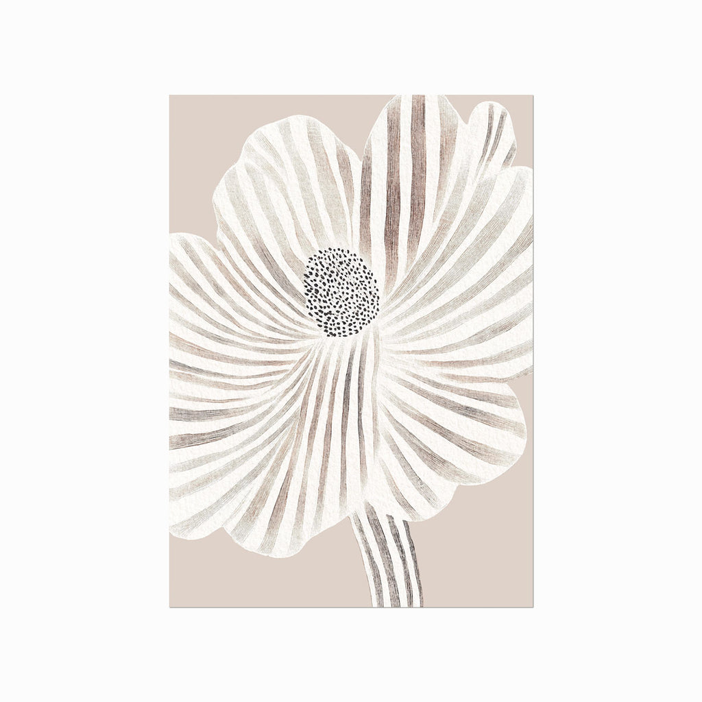 Striped Flower art poster