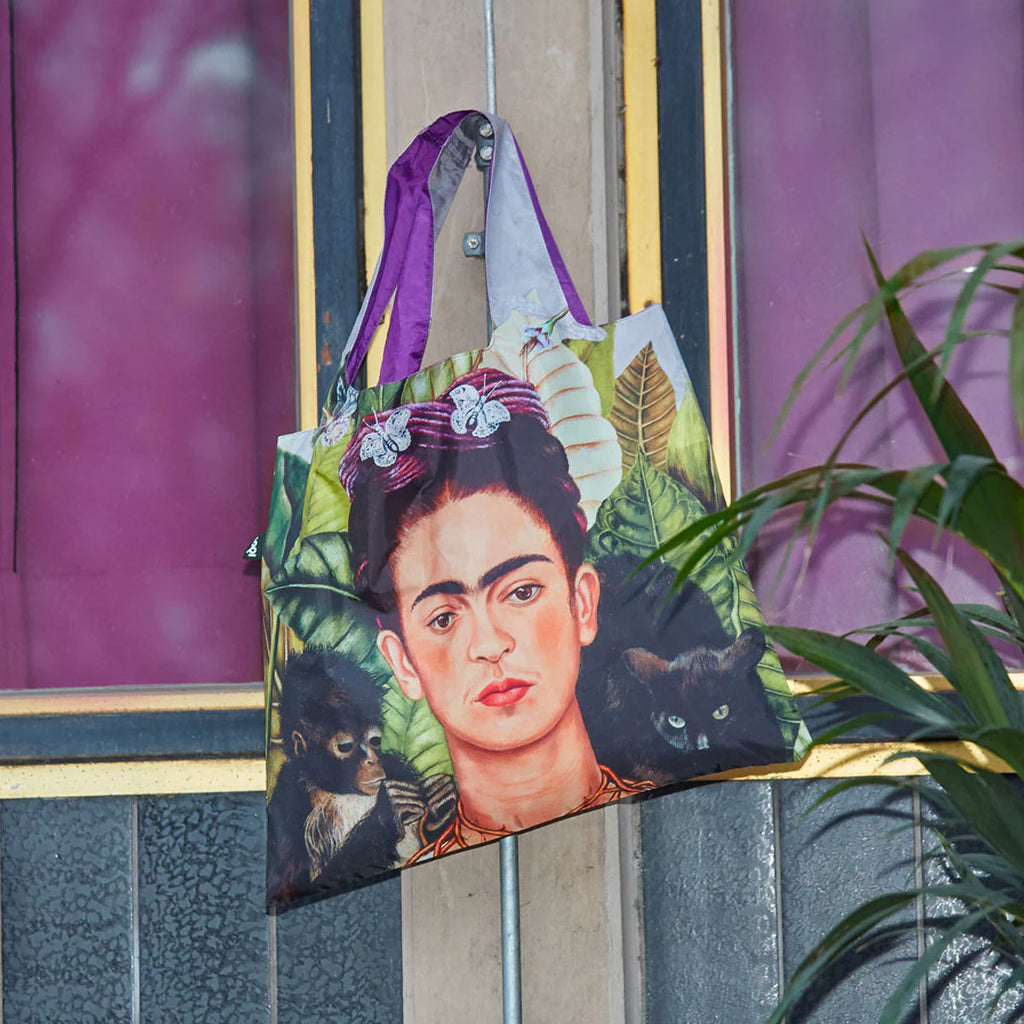 Stofftasche – Frida Kahlo (Selbstbildnis mit Kolibri)