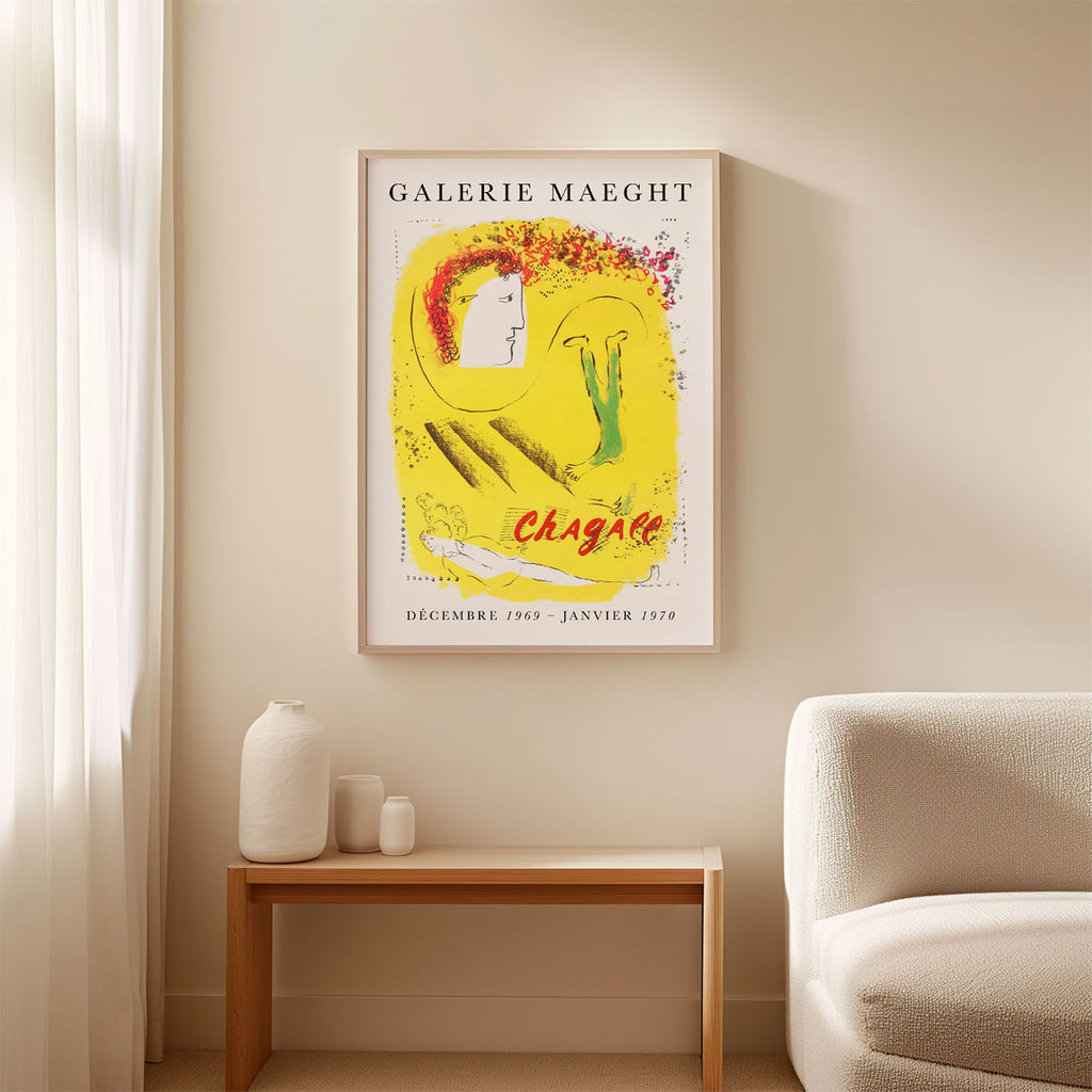 Marc Chagall – Ausstellungsplakat (Gelb)