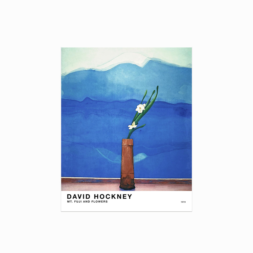 David Hockney – Mount Fuji und Blumen
