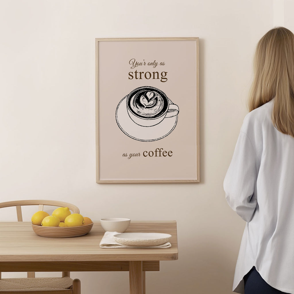 Coffee Poster – As Strong as Your Coffee