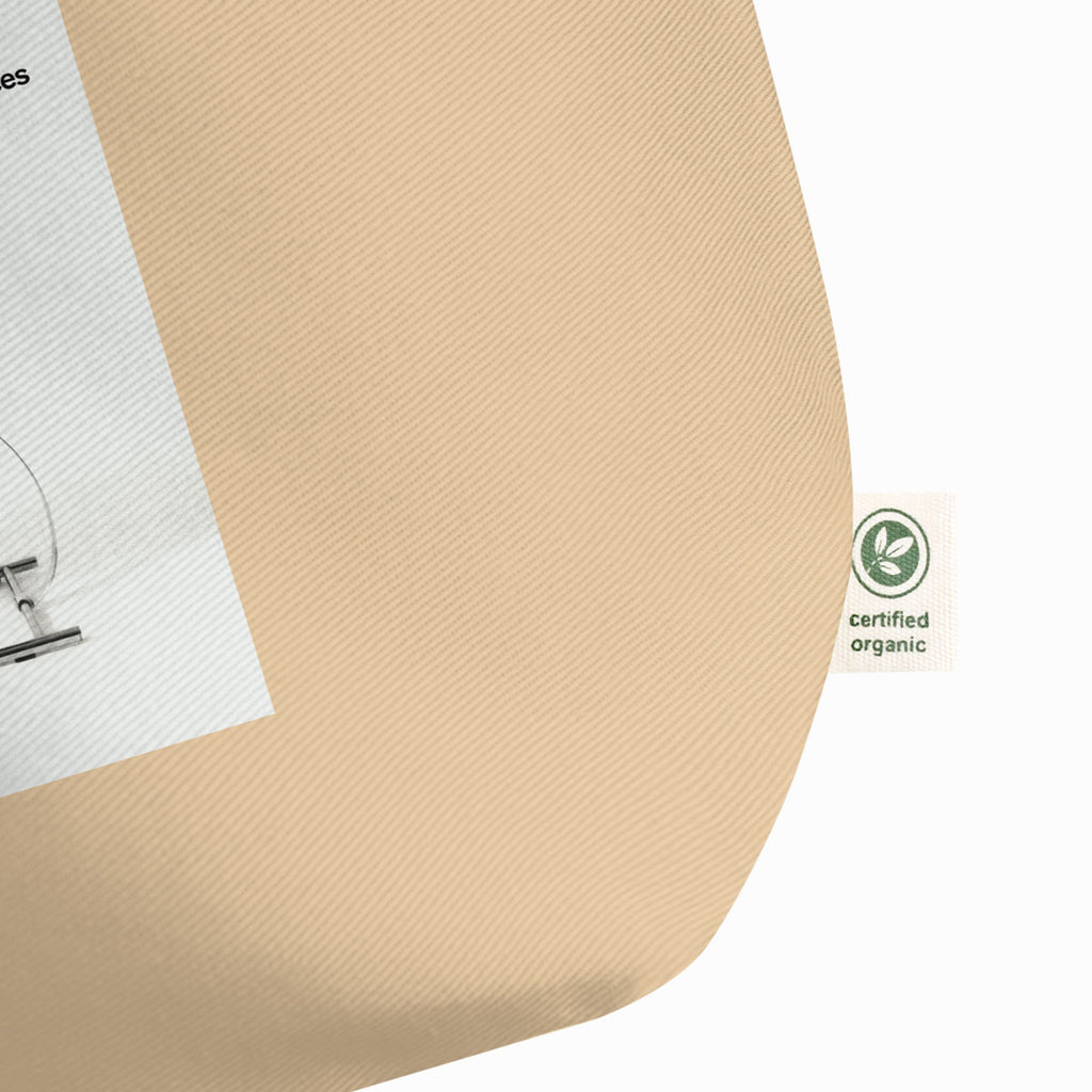 Organic Cotton Tote Bag – Bauhaus (The Chair) – Lifestyle-Foto im Gebrauch