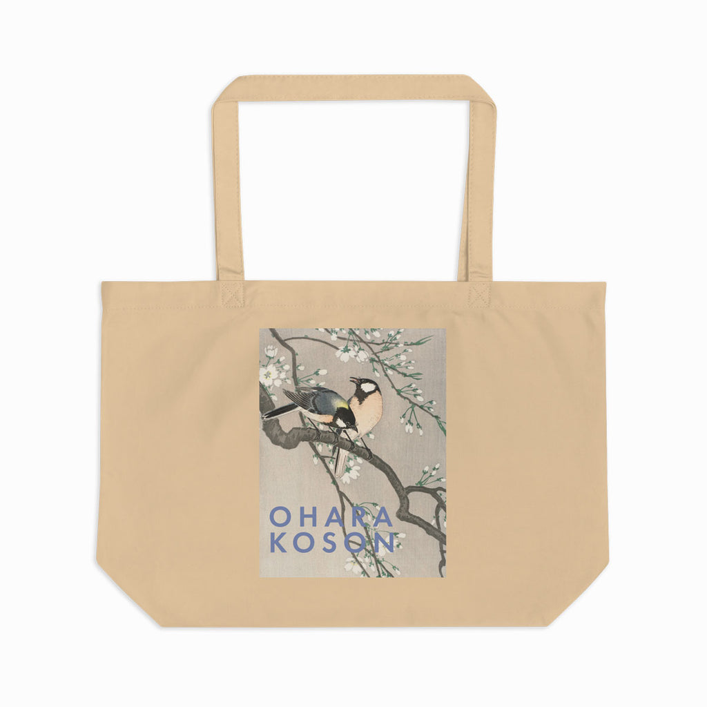 Organic Cotton Tote Bag – Ohara Koson (Birds on a Cherry Branch)